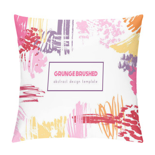 Personality  Grunge Brush Header Pillow Covers