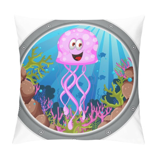 Personality  Cute Jellyfish Cartoon Pillow Covers