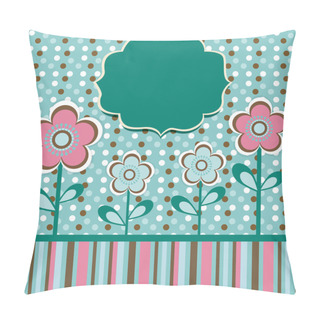 Personality  Green Background With Flowers Pillow Covers