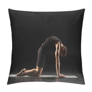 Personality  Man Standing In Yoga Position Pillow Covers