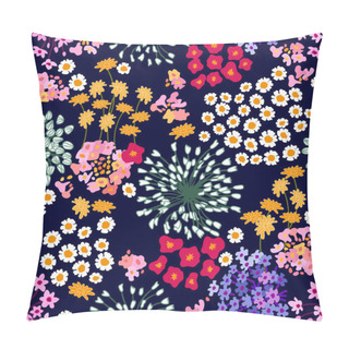 Personality  Colorful Botanical Pattern With Small Wildflowers.  Pillow Covers