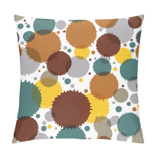 Personality  Vector Ink Splash Seamless Pattern With Rounded Overlap Shapes A Pillow Covers
