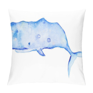 Personality  Watercolor Blue Whale Pillow Covers
