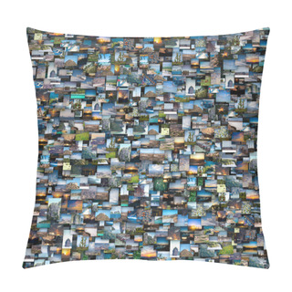 Personality  Wall With Many Photos Pillow Covers
