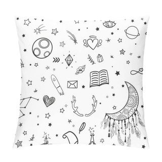 Personality  Illustration. Digital Art Pillow Covers