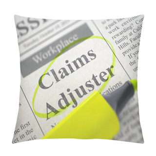Personality  Claims Adjuster Wanted. Pillow Covers
