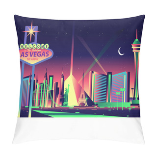 Personality  Las Vegas Night Skyline Pillow Covers