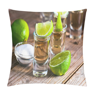 Personality  Gold Tequila With Salt And Lime  Pillow Covers