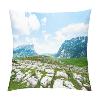 Personality  Green Valley With Stones In Durmitor Massif, Montenegro Pillow Covers