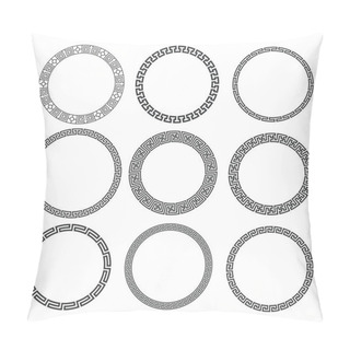 Personality  Chinese Round Seamless Border Circle Pillow Covers
