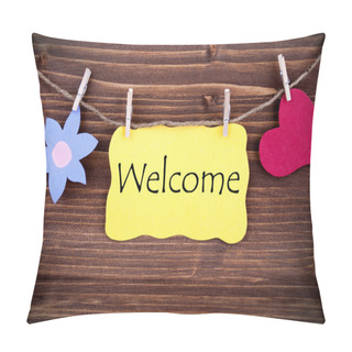 Personality  Yellow Label With Welcome Pillow Covers