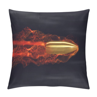 Personality  Flying Bullet With Trails. 3d Render Pillow Covers