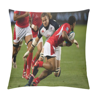 Personality  Rugby Match Between The USA Men's Eagles And Tonga At The StubHub Center Pillow Covers