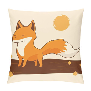 Personality  Fox Cartoon Cute Animals Isolated Pillow Covers