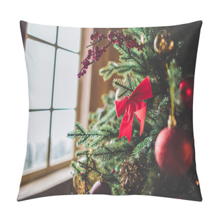 Personality  Decorations On Christmas Tree Pillow Covers