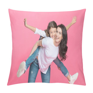 Personality  Mother And Daughter Hugging  Pillow Covers