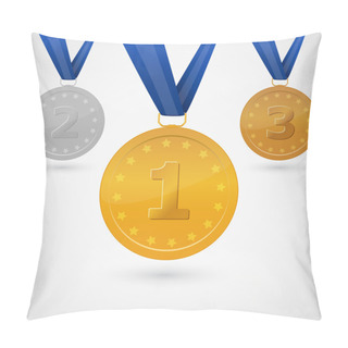 Personality  Medals On White Background. Vector Illustration.  Pillow Covers