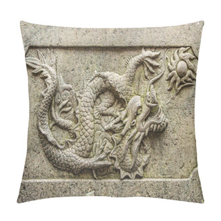 Personality Stone Carved Dragon Sculpture, Shanghai, China Pillow Covers