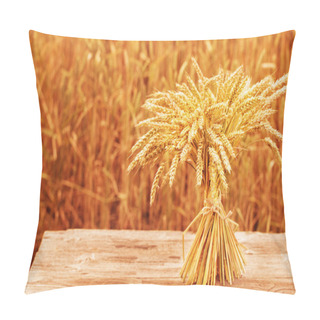 Personality  Sheaf On Wooden Table On Background Field Pillow Covers