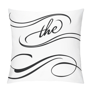 Personality  Ornate Cursive Ornaments Pillow Covers