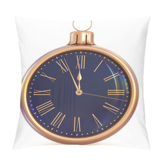 Personality  New Year's Eve Clock Christmas Ball Decoration Last Hour Time Pillow Covers