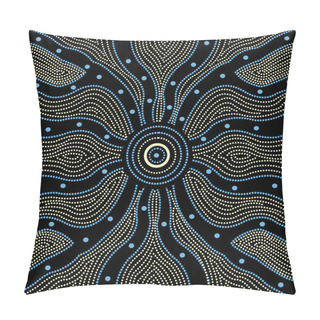 Personality  Aboriginal Art Vector Background. Pillow Covers