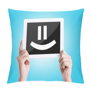 Personality  Tablet Pc With Smiley Face Pillow Covers