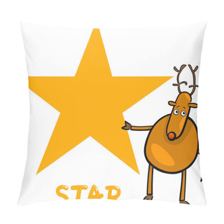 Personality  Star Shape With Cartoon Deer Pillow Covers