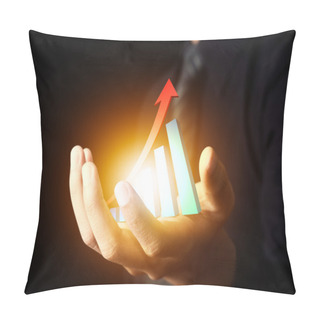 Personality  Business Hand Holding Hot Chart Pillow Covers