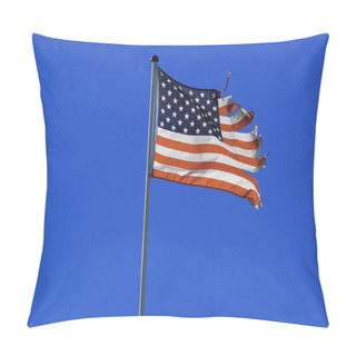 Personality  A Faded And Torn Flag Of The USA  Pillow Covers