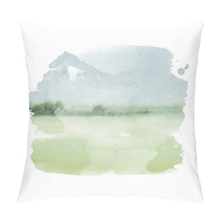 Personality  Watercolor Illustration Of A Summer Landscape Pillow Covers