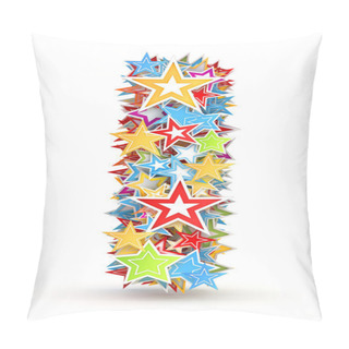Personality  Letter I, From Bright Colored Holiday Stars Staked Pillow Covers
