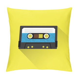 Personality  Cassette Tape Icon Flat Style Pillow Covers