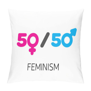 Personality  Equality Between Men And Women Concept Vector Pillow Covers