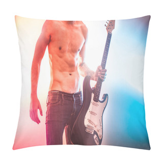 Personality  Musician Playing The Guitar On The Stage Pillow Covers
