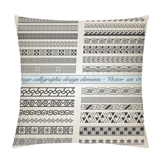 Personality  Vintage Calligraphic Design Elements Pillow Covers