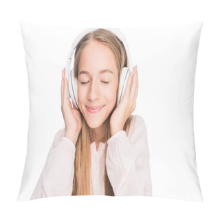 Personality  Teenager Listening Music With Headphones Pillow Covers