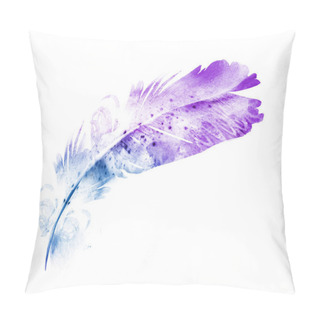 Personality  Watercolor Feather On White Pillow Covers