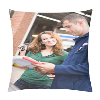 Personality  Mechanic: Woman Ready To Take Vehicle Pillow Covers