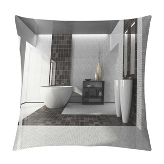 Personality  Interior Of The Modern Bathroom 3D Pillow Covers