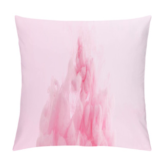 Personality  Close Up View Of Pink Paint Swirls Isolated On Pink Pillow Covers