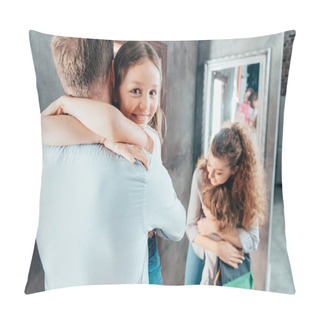 Personality  Parents Hug Kids Before School Pillow Covers