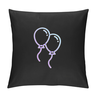 Personality  Balloons Blue Gradient Vector Icon Pillow Covers
