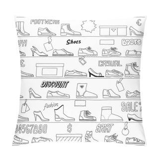 Personality  Doodle Shoes Pillow Covers
