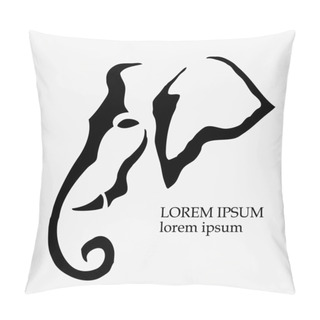 Personality  Abstract Elephant Logo Pillow Covers