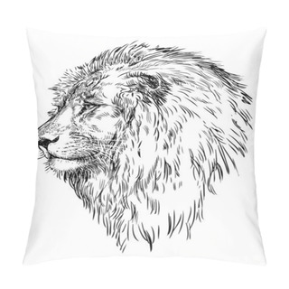 Personality  Profile Of A Lion Pillow Covers