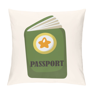 Personality  Travel Equipment Passport Theme Elements Pillow Covers