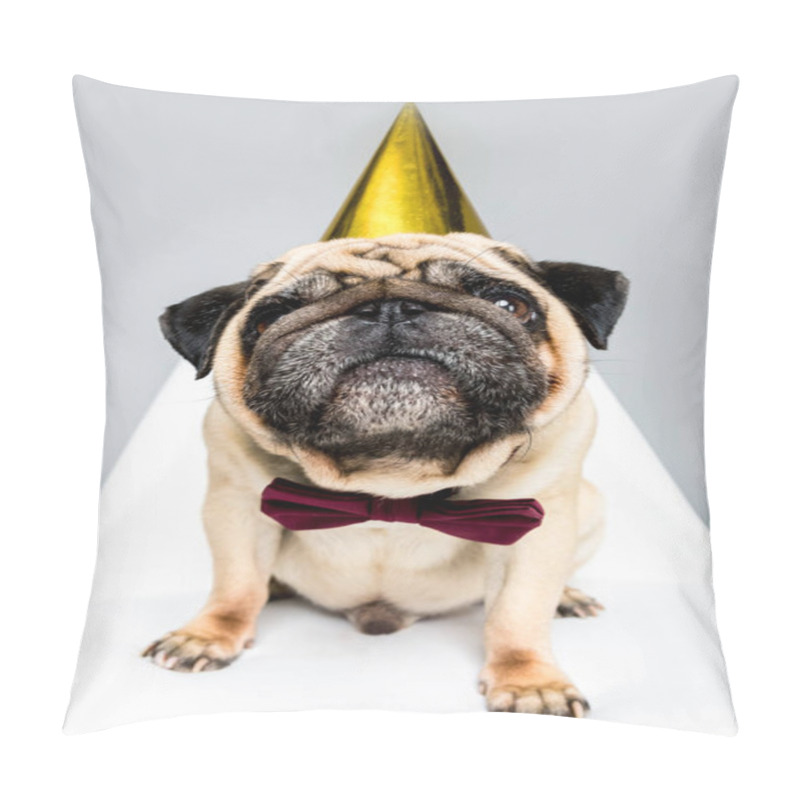Personality  Dog In Party Hat Pillow Covers