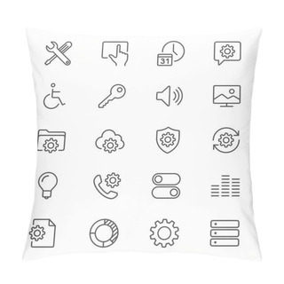 Personality  Setting Thin Icons Pillow Covers