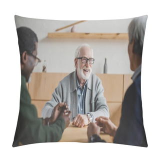 Personality  Senior Friends Sharing Stories Pillow Covers